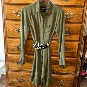 Knee length button down dress